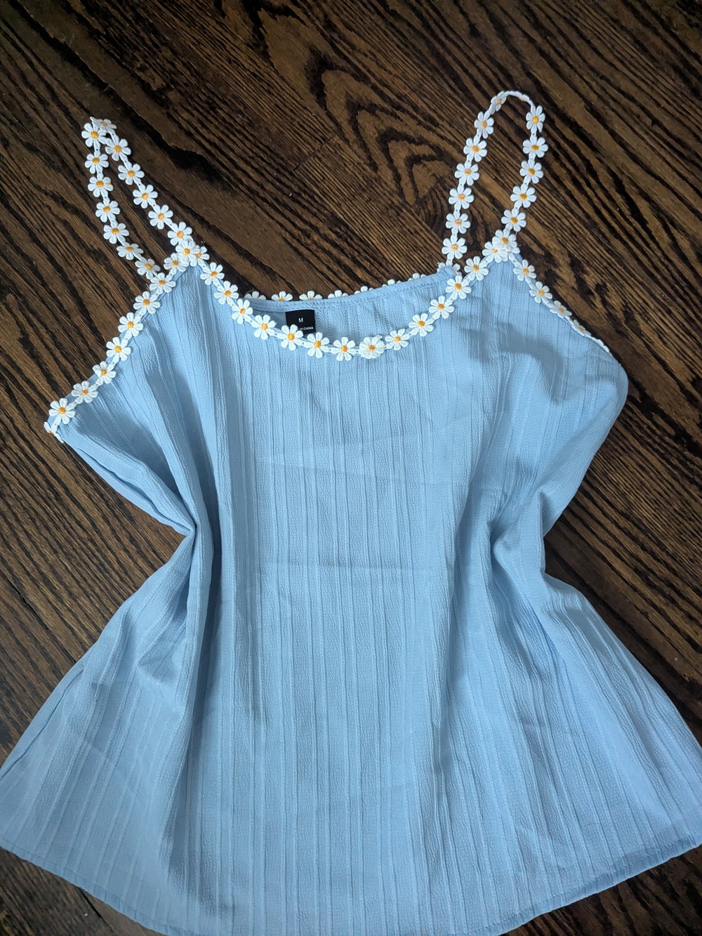 Y2k Vintage Blue Flower Tank Top